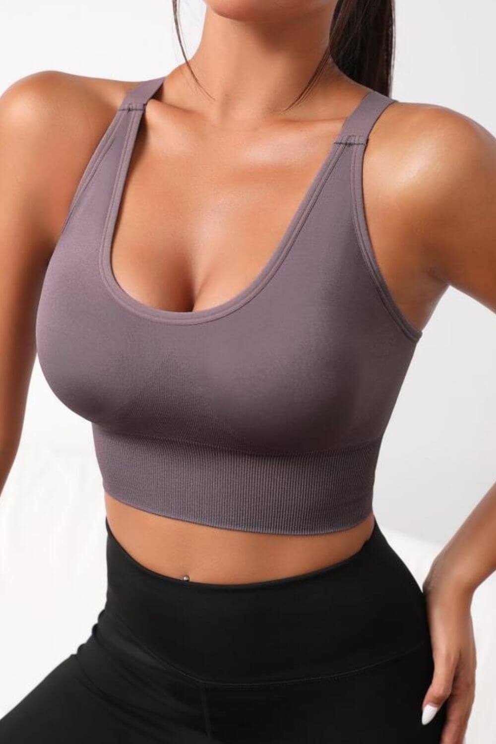 Scoop Neck Active Yoga Bra - Slim Fit & Comfortable